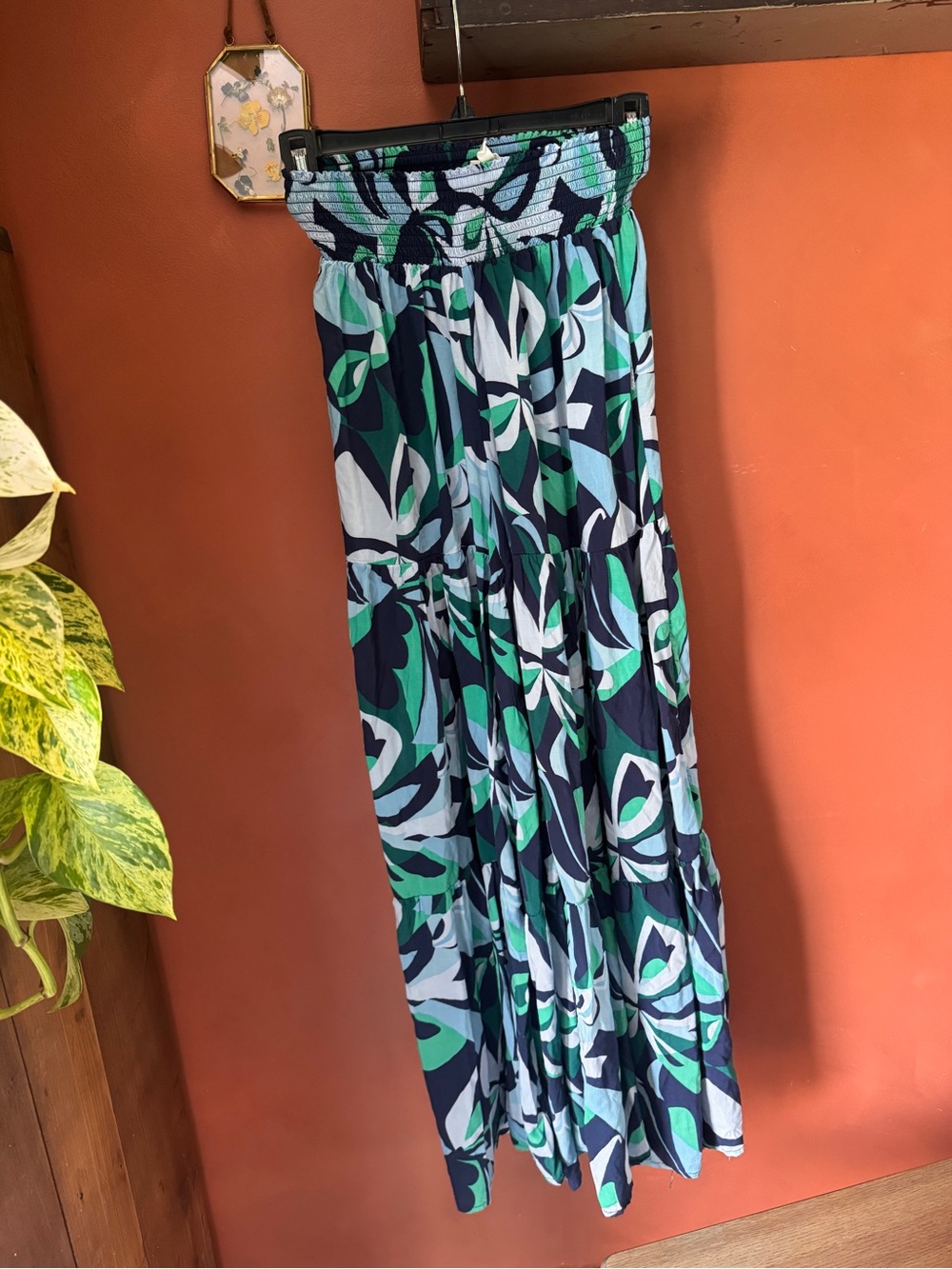 aerie Navy, Teal & White Floral-Print pants